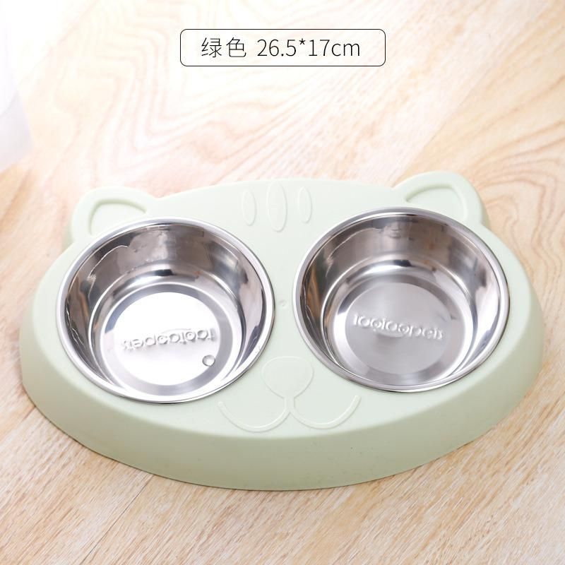 Cute Cat Bowl Pet Bowls Dog Food Double Bowl Pet Cat Feeder