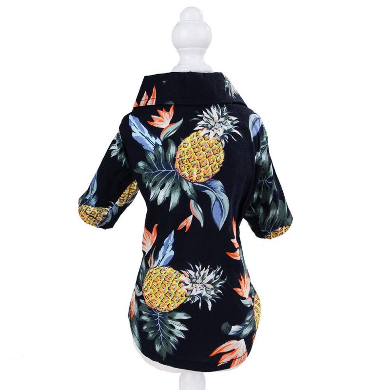 Spring and Summer Hawaiian Print Shirt Small and Medium Teddy Shiba Inu Pet Clothes