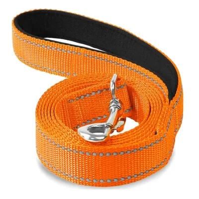 Safety Reflective Nylon Dog Leash for Walking Training, Easy to Grip Neoprene Padded Handle Dogs Leashes