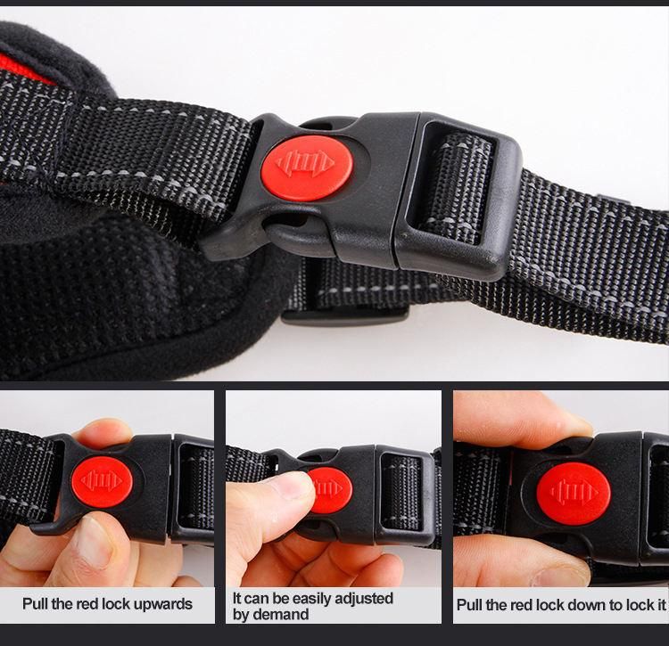 Strong Seat Belt Running Harness, Breathable Nylon Pet Walking Vest Puppy Padded Dog Harnesses//