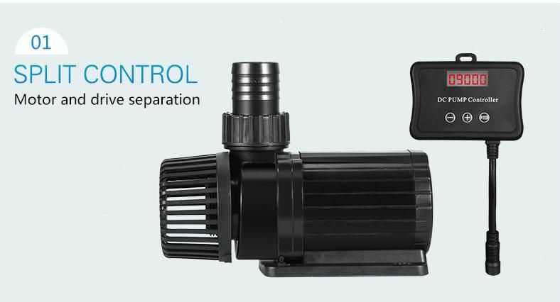 Controllable DC Flow Water Pumps with Flow Displayed 12000lph 3000gph