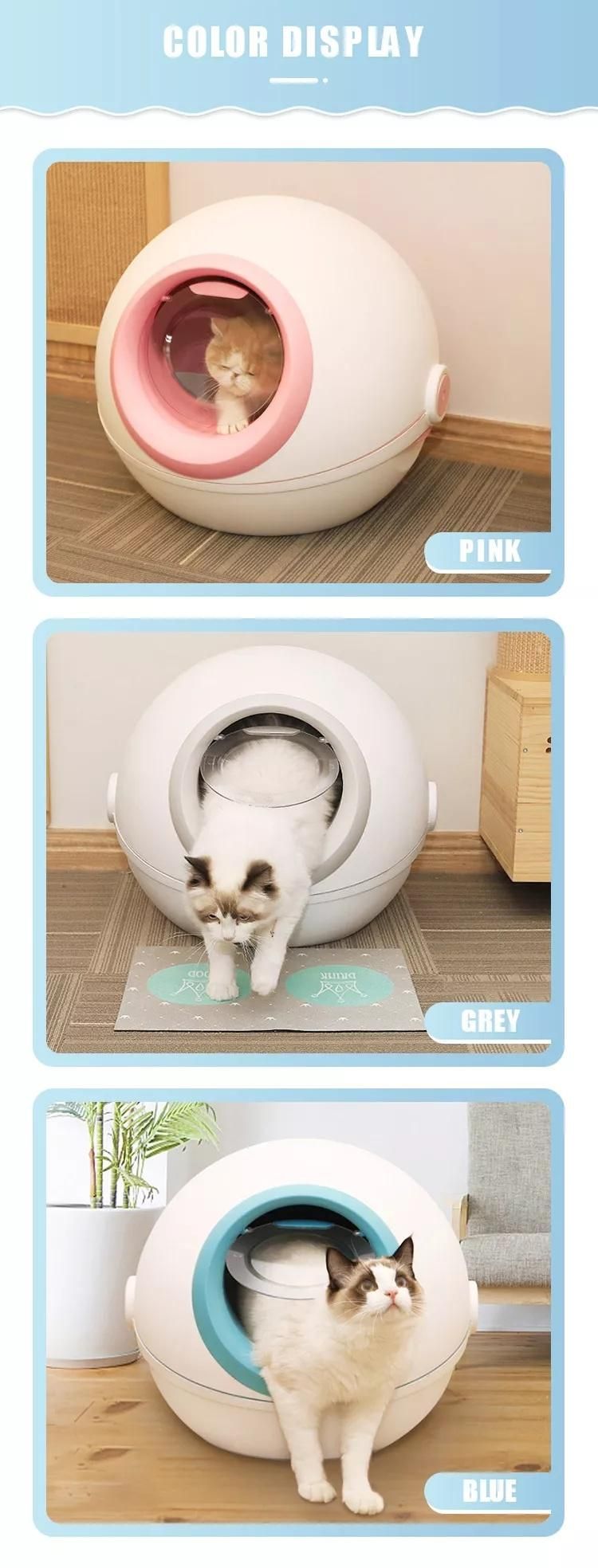 Cat Poop Storage Box Clean Cat Litter Box Cat Toilet with Lid Can Be Opened for Easy Cleaning