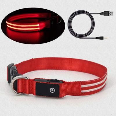 Adjustable Dog Collar LED Rechargeable Pet Collar
