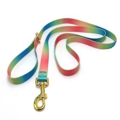 Rainbow Strap Pet Products Polyester Custom Pet Lead