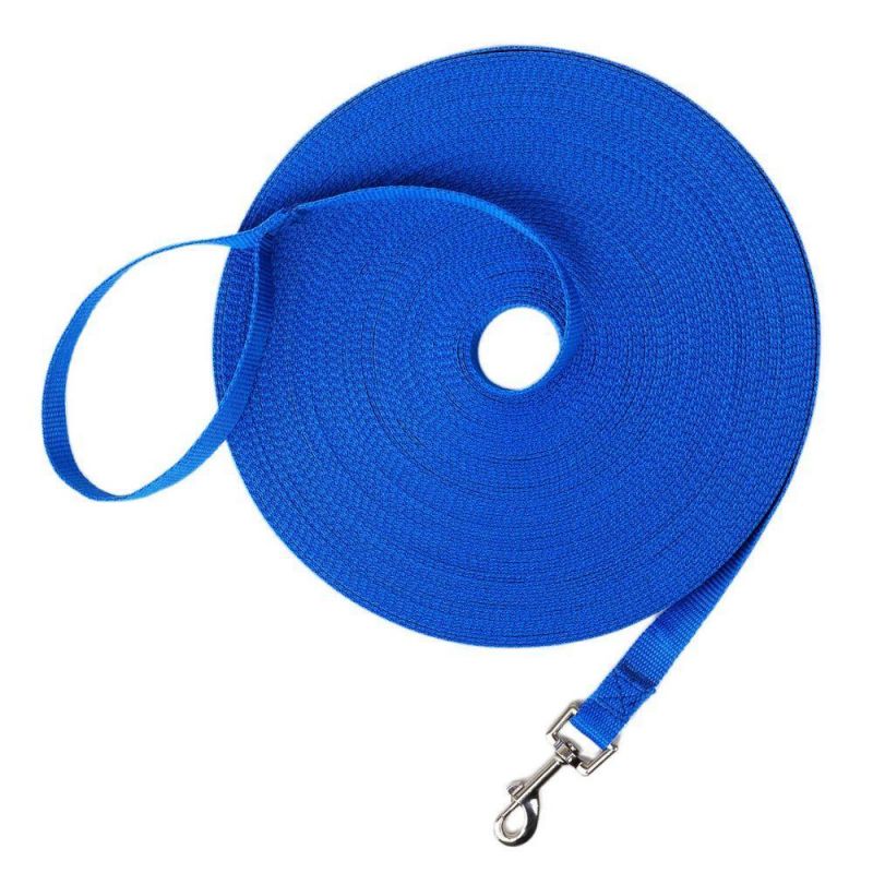 Hot Selling Custom Logo Colorful 15FT 20FT 30FT Nylon Training Leash for Dog Pet Supplier, Dog Leash Manufacturers