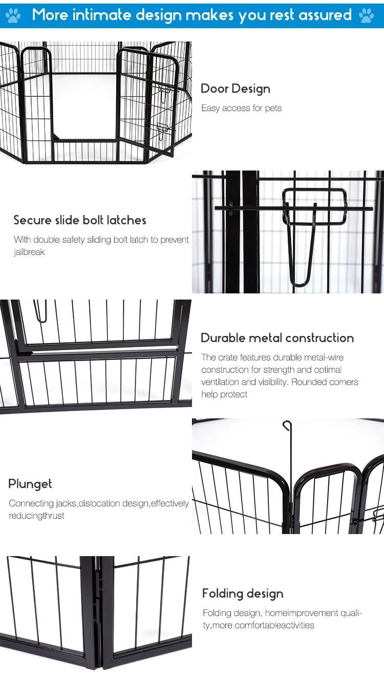 Outdoor Enclosure Custom Square Tube Pet Fence Dog Run Metal Pet Plalypen Pet Cages