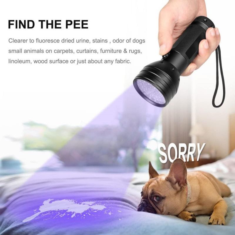 Dog Products, UV Flashlight Black Light, Vansky 51 LED Blacklight Pet Urine Detector for Dog/Cat Urine, Dry Stains, Bed Bug, Matching with Pet Odor Eliminator