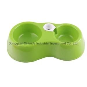 New Arrival High Quality Plastic Cat Dog Double Bowl Anti Slip Pet Feeder Bowl