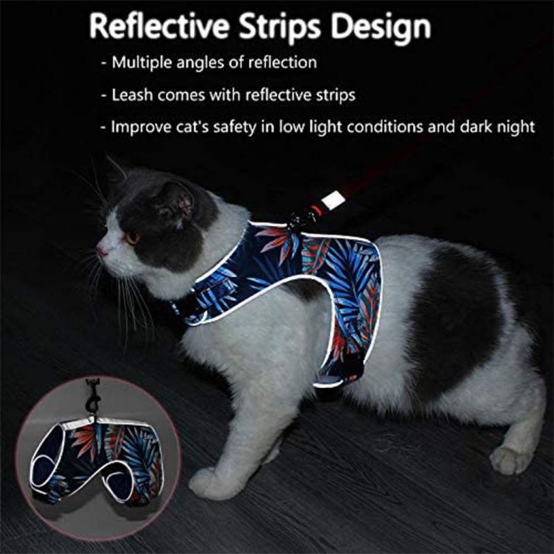 Hawaii Style Cat Vest Harness and Leash Walking Pet Vest Suitable for Kitten