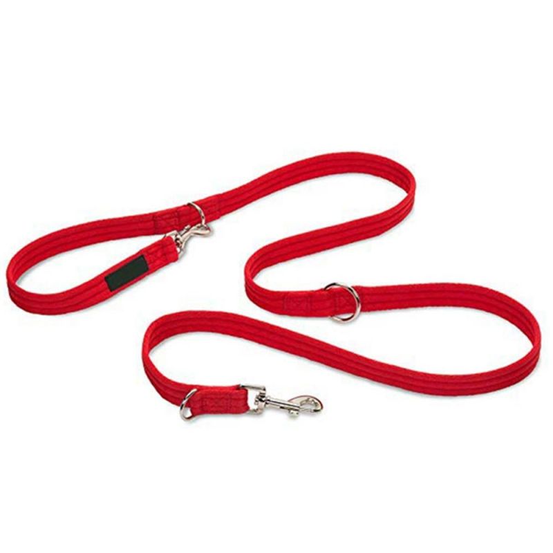 Training Lead Dog Lead Heavy Duty No Pull Dog Leash Training Agility Lead for Training, Play, Walking, Camping or Backyard Multifunction Double Clip 2 Triggers