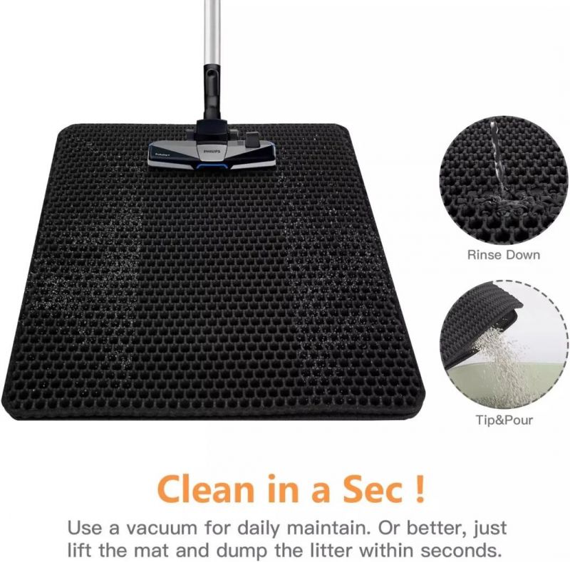 High Quality Customized Waterproof Mat-Super Size Double-Layer Durable Honeycomb Cat Litter Box Mat