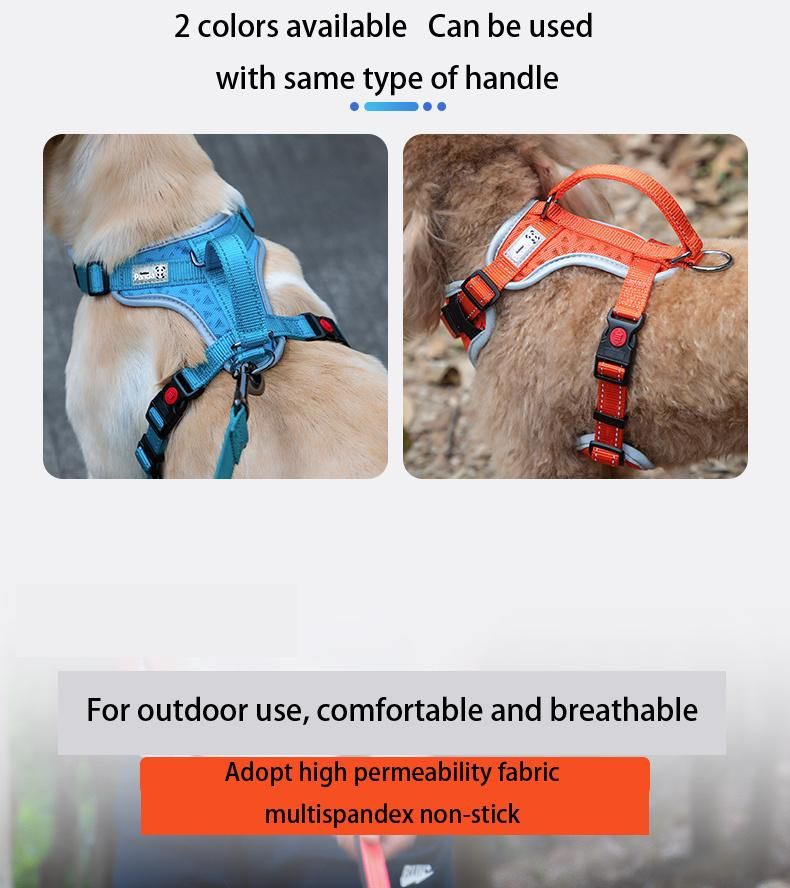 Breathable Adjustable Padded Pet Vest Safety Reflective and Breathable Vest Dog Chest Strap/The Dog Dog Vest/Dog Leash