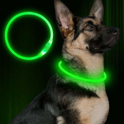 LED Dog Collar, USB Rechargeable, Glowing Pet Dog Collar