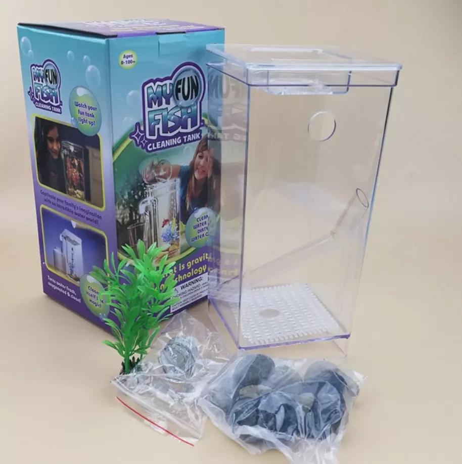 Customized Acrylic Fish Tank External Filter Can Be Placed on The Desktop