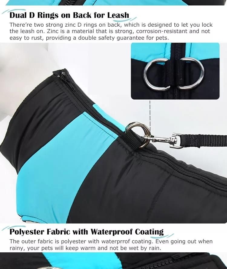 Warm Dog Large Jackets Luxury Water Proof Clothes Winter Use Pet Apparel