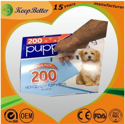 Less Often Changed Diamond Embossed Chux Disposable Dog Sanitary Wee Wee PEE Piddle Pad&#160; with Thicker Cotton Fluff Linings