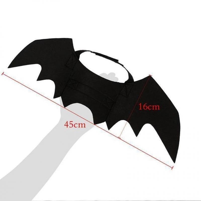Black Costume Pet Cosplay Apparel Clothes Halloween Bat Wings