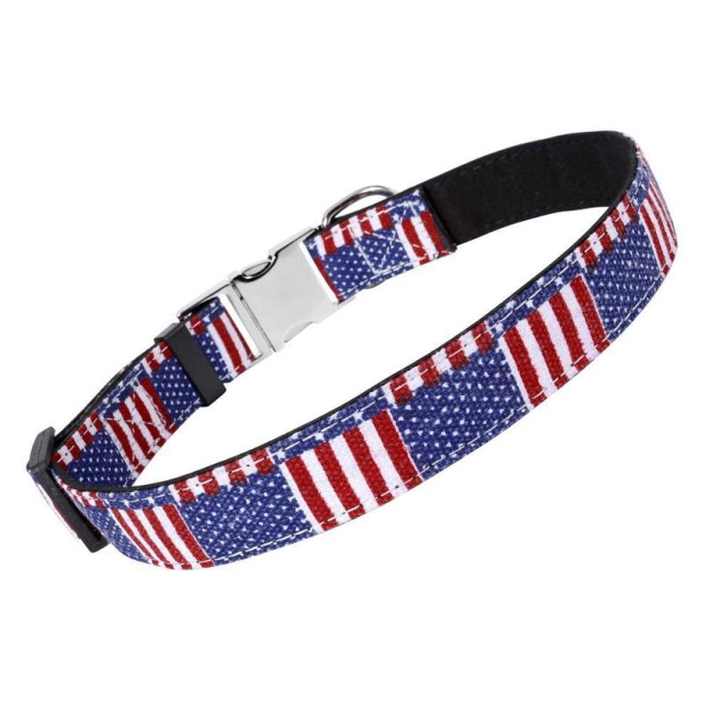 Amazon Popular Pet Safe Neoprene Padded with Metal Buckle, Comfort Pattern Printed Adjustable Dog Collar