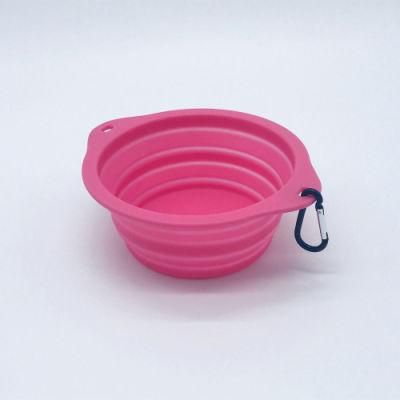 Pet Accessories Portable Silicone Folding Collapsible Dog Pet Feeder Travel Bowl