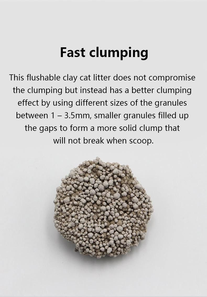 Fast Clumping Deodorization Low Dust Cat Sand Soluble in Water Cat Litter