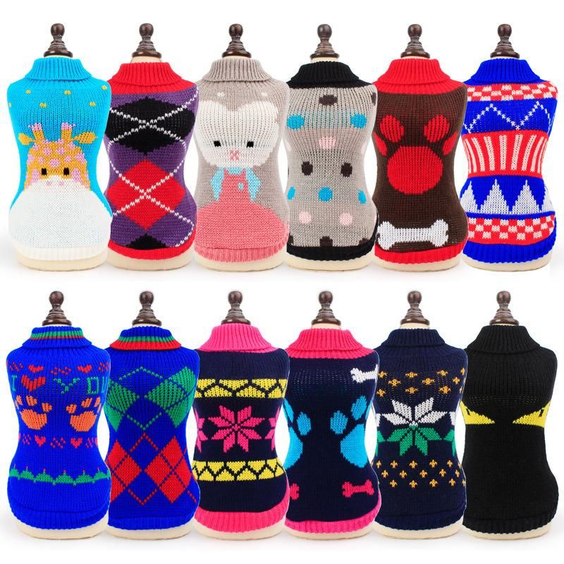 Custom Wholesale Fashion Winter Dog Sweater Clothes Pet