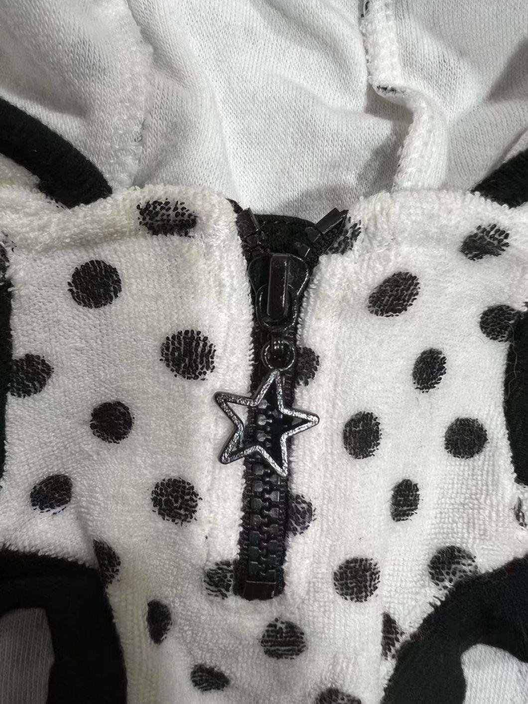 White Ground Black DOT Pet Wear Dog Clothes