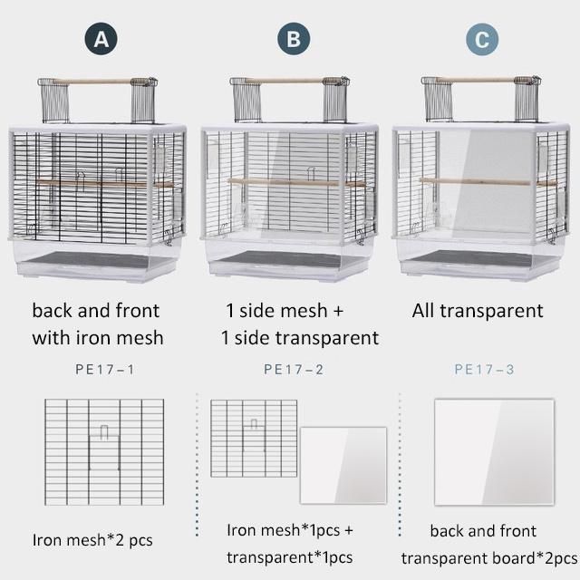 Customize OEM ODM Pet Supplier Living Environment Small Birds Transparent Acrylic Bird Cage