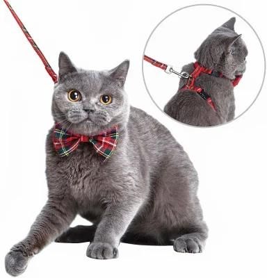 Adorable Escape Proof Adjustable Soft Strap Cat Harness with Leash Set 3 Colors