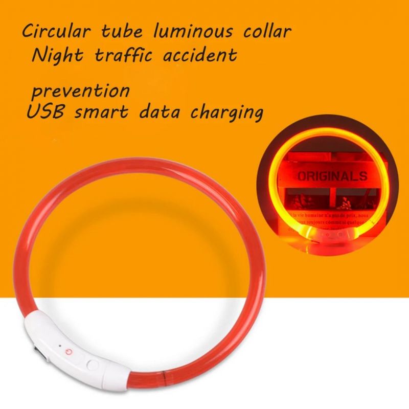 LED Light up Dog Collar Glowing Pet Dog Collar for Night Safety