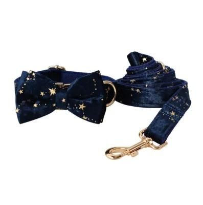 Dog Collar and Leash, Velvet Dog Collar and Leash Set, Soft &amp; Comfy, Adjustable Collars for Dogs