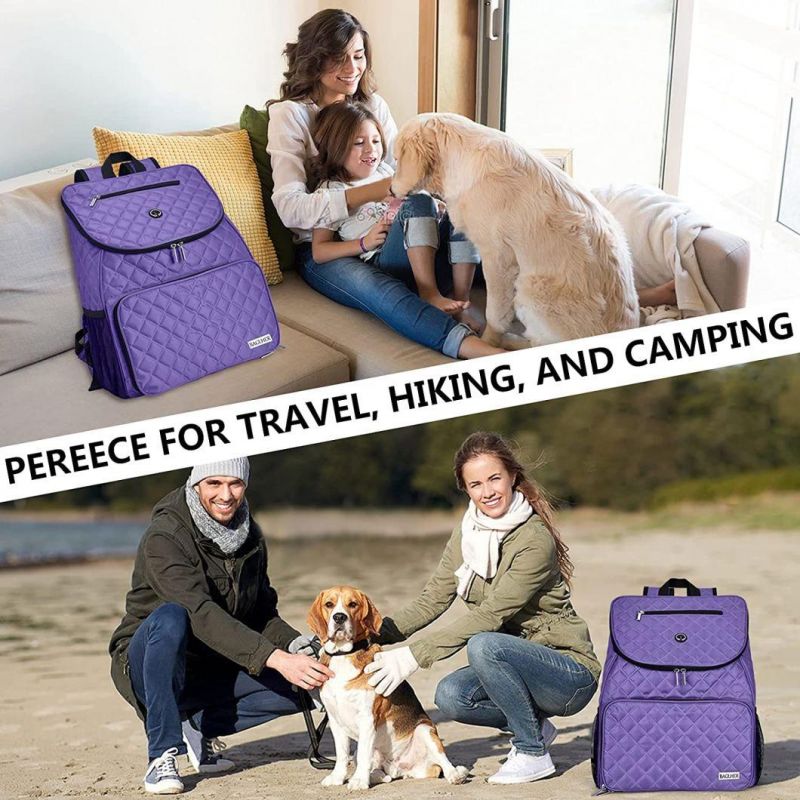 Double-Layer Pet Supplies Backpack for All Pet Travel Supplies Pet Travel Collapsible Food Baskets