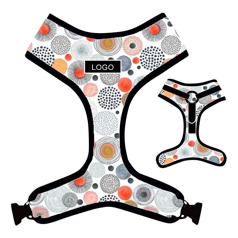 2021 Custom Logo Customized Pattern Pet Products Adjustable Soft Mesh Padded Reversible Dog Harness Set/Pet Accessories