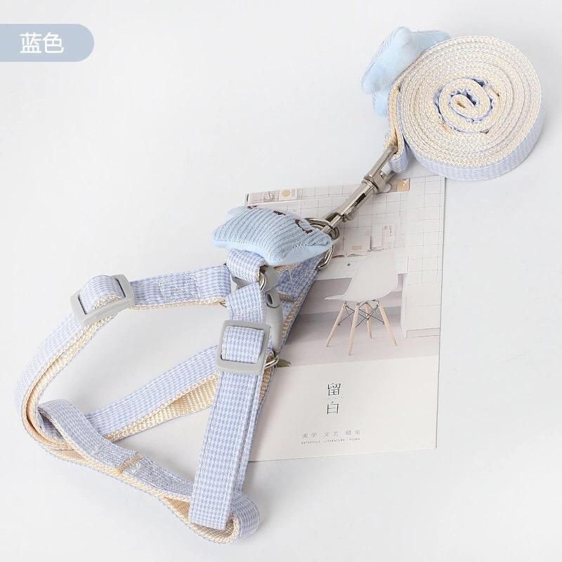 Pet Puppy Traction Rope Nylon Neck Collar Double D Buckle Adjustment Dog Collar Pet Rope Dog Harness Cat Rope