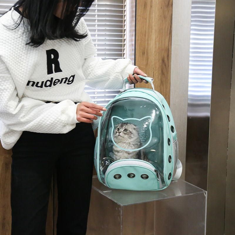 Pet Breathable Backpack Waterproof Transparent Cat Dog Carrier Bag for Travel Outdoor Camping Wbb18615