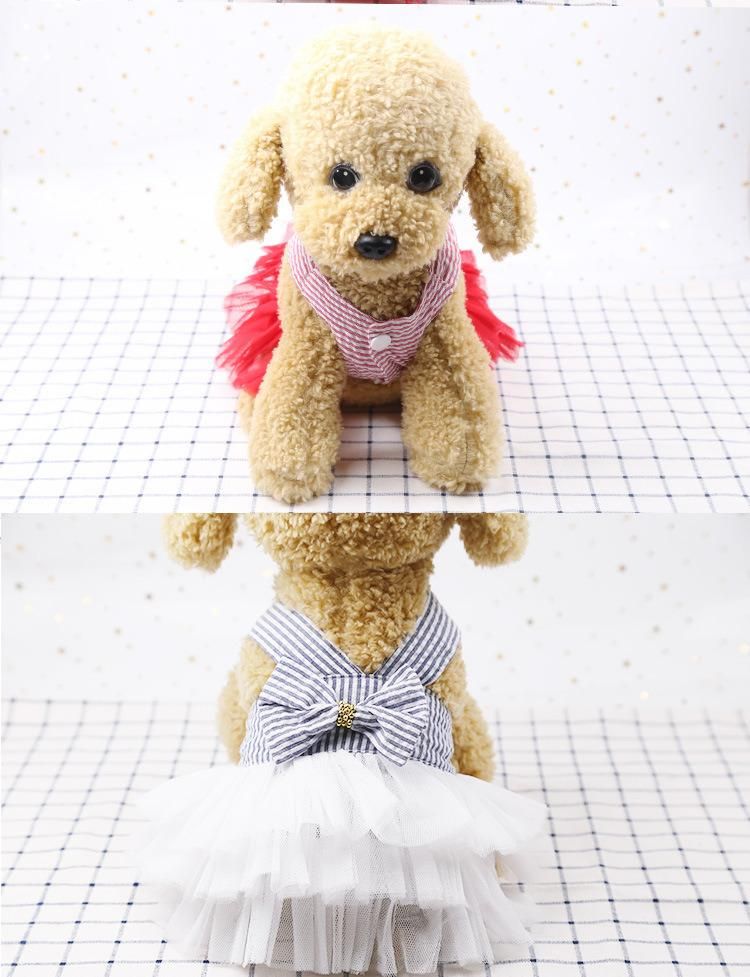 Pet Dog Cat Clothes Lace Tullle Dress Puppy Kitten Party Birthday Wedding Bowknot Dress