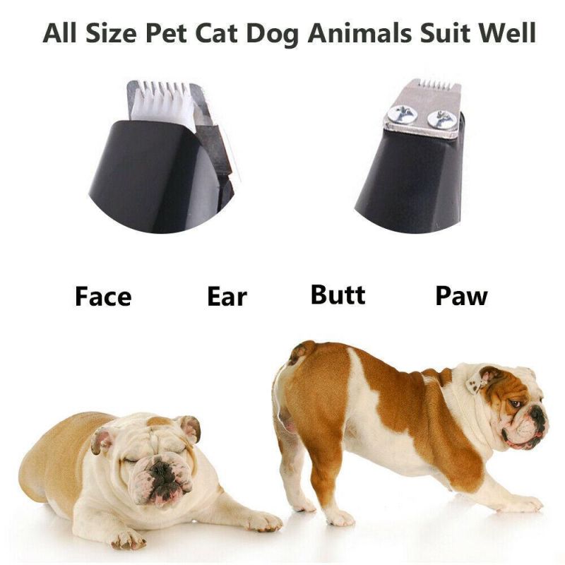 Professional USB Rechargeable Pet Cat Foot Hair Trimmer Dog Growing Clipper for Foot Butt Ear Eyes