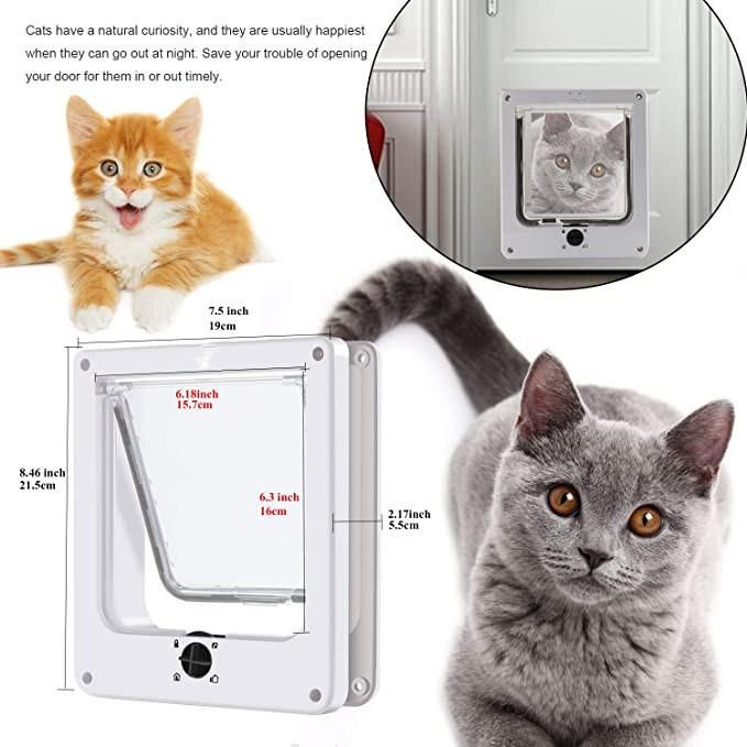 Pet Supply Pet Door Dog Wall Door Cat Lockable Window Door Easy to Install Flap Door