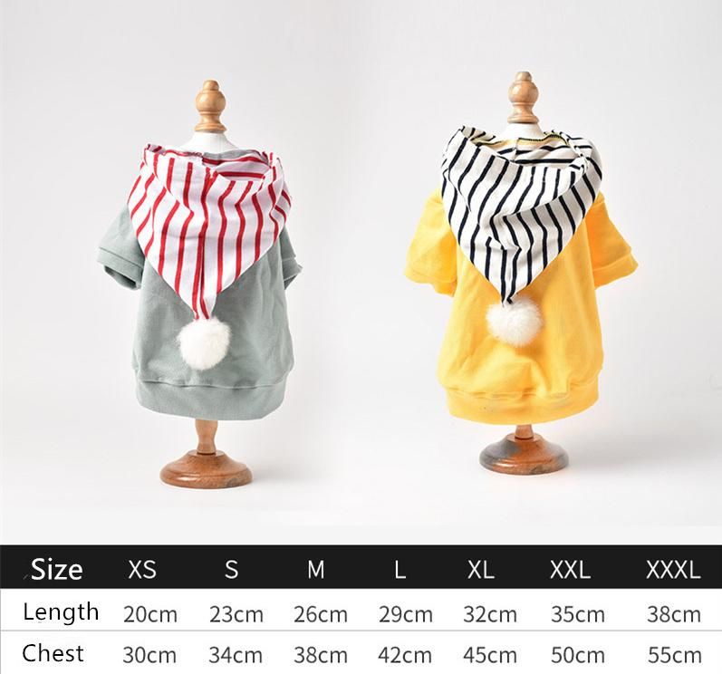 Pet Supply Soft Cotton Hoodie Pet Clothes Breathable Dog Coat Clothes