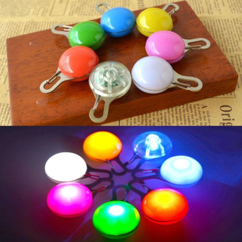 LED Light up Round Pet Dog Pendant Luminous Pendant Flash Dog Jewelry