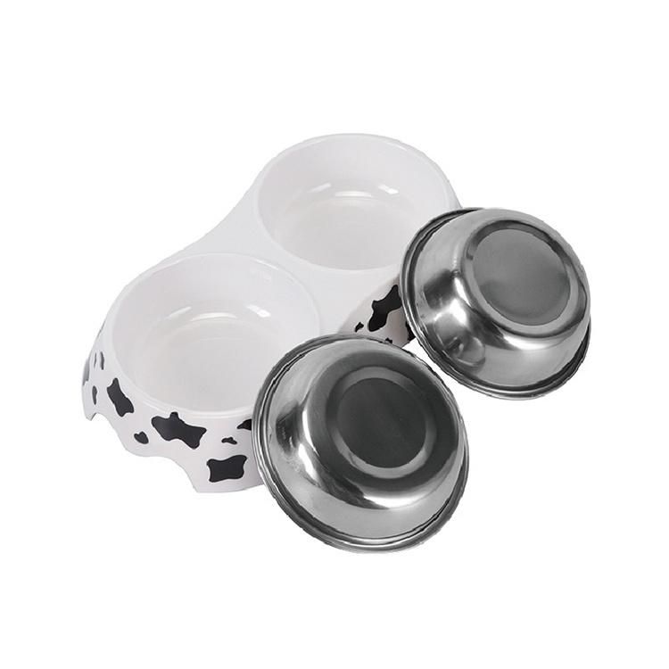 Manufacturers Direct Wholesale Cartoon Stainless Steel Dog Bowl Pet Cleaning Products