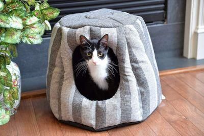 Cat Cave House and Kitty Bed Round Shape Warming Bed