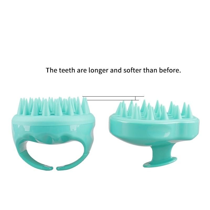 Wholesale Grey Dog Grooming Brush Silicone Bath Wash Pet Brush Round