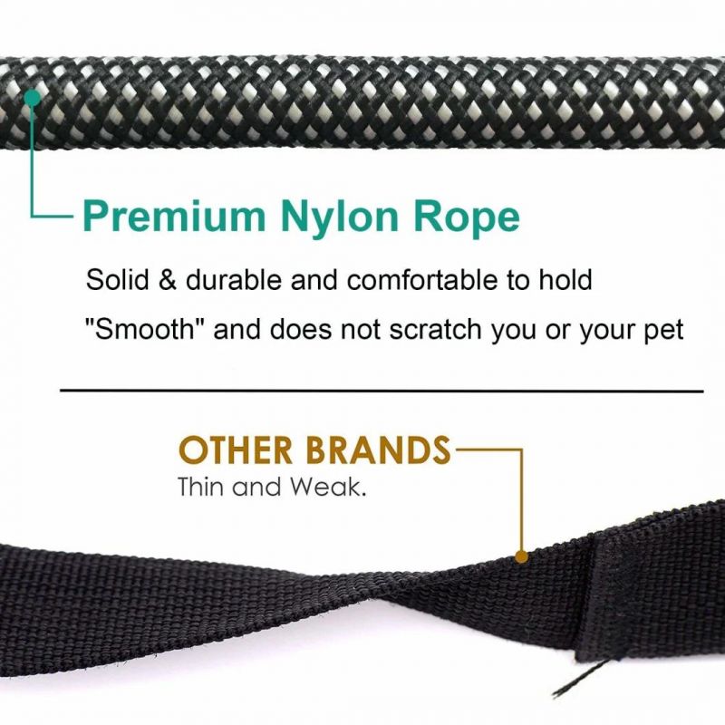 Thick Durable Nylon Dog Training Pet Rope Leash 5 or 6 Feet with The Soft Handle and Light Weight - for Small Medium Large Dogs