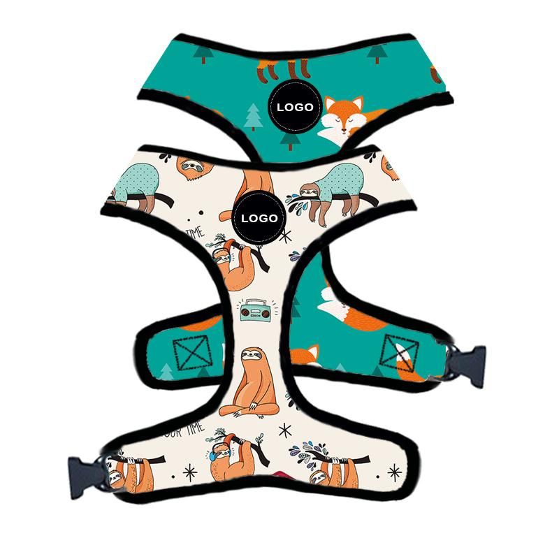 Customized Color Luxurious Neck Adjustable Customized Soft Pet Dog Body Harness