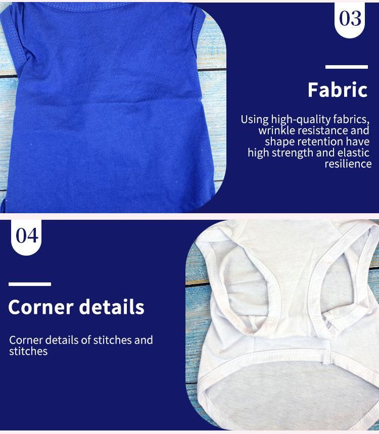 Nostalgic Round Collar Small Dog Clothes Summer Puppy Pet Vest for Teddy Keji Pet Cloth Thin Dog Vest T Shirts