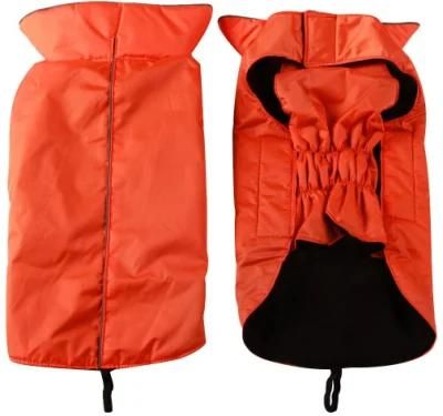 Fleece Lined Warm Dog Jacket for Winter Outdoor Waterproof Reflective Dog Coat