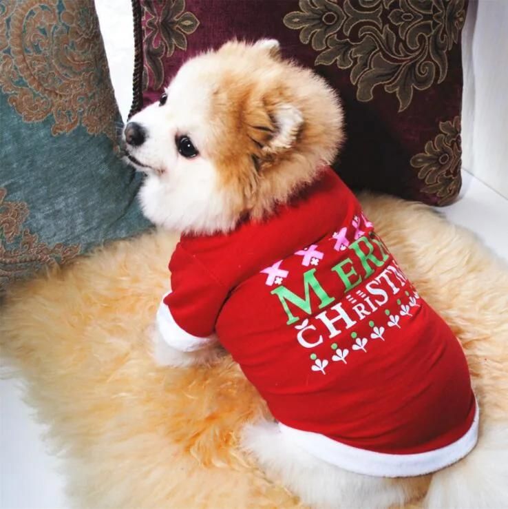 Pet Clothes, Puppy Hoodie Sweater Dog Winter Coat Warm Sweatshirt Dog Outfit for Christmas