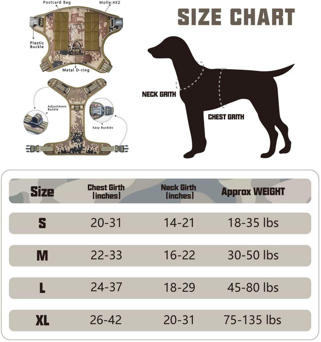 Reflective K9 Working Training Pet Vest Military Service Dog Harness