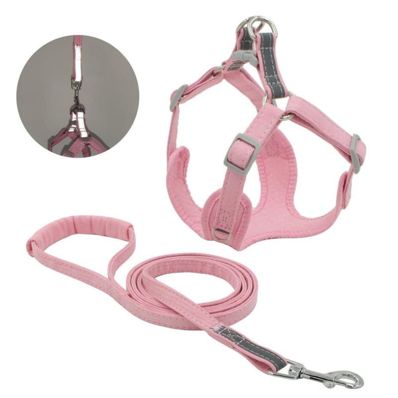 Desirable Adjustable Pet Dog Harness Leash Set Cotton Pet Harness