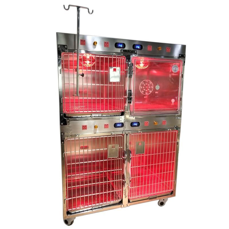 Vet Clinic Used ICU Veterinary Dog and Cat Cage Bank Modular Cage Banks